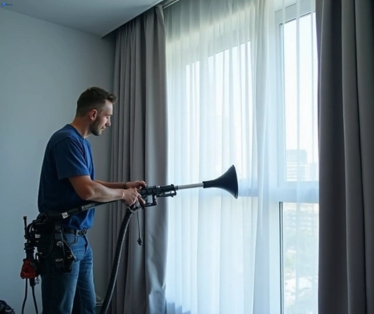 Professional drapes cleaning process tools Matty Curtain Cleaning buccan