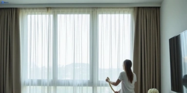 Delicate sheer drape cleaning buccan Matty Curtain Cleaning